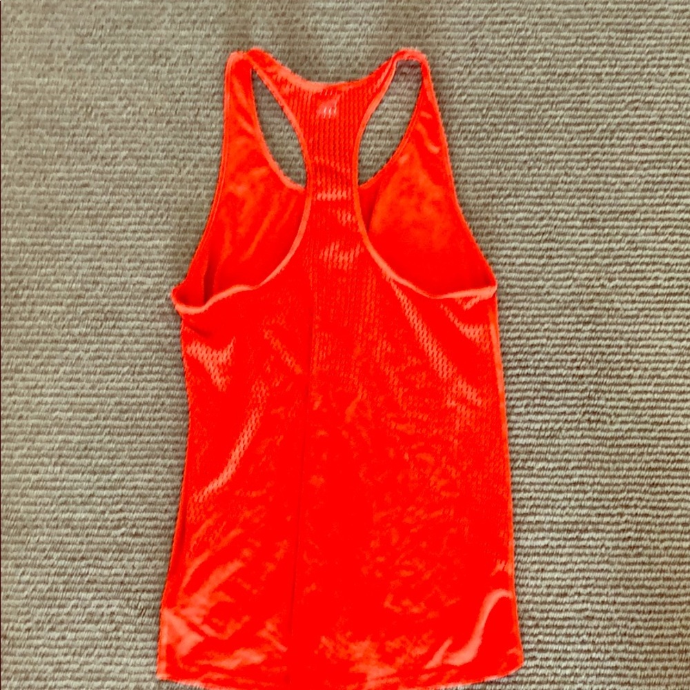 Gap xs orange racerback active tank, back detail